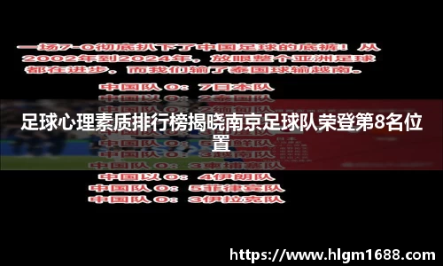 足球心理素质排行榜揭晓南京足球队荣登第8名位置