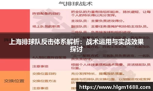 上海排球队反击体系解析：战术运用与实战效果探讨
