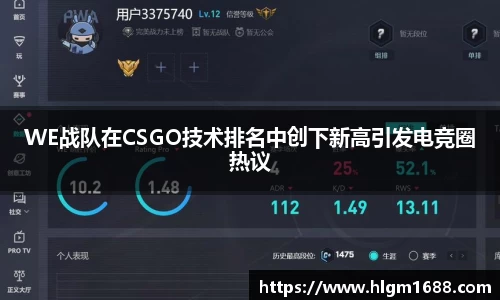 WE战队在CSGO技术排名中创下新高引发电竞圈热议